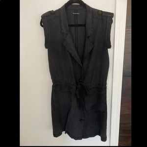 Madewell Broadway & Broome Safari Dress with Gold Button Details